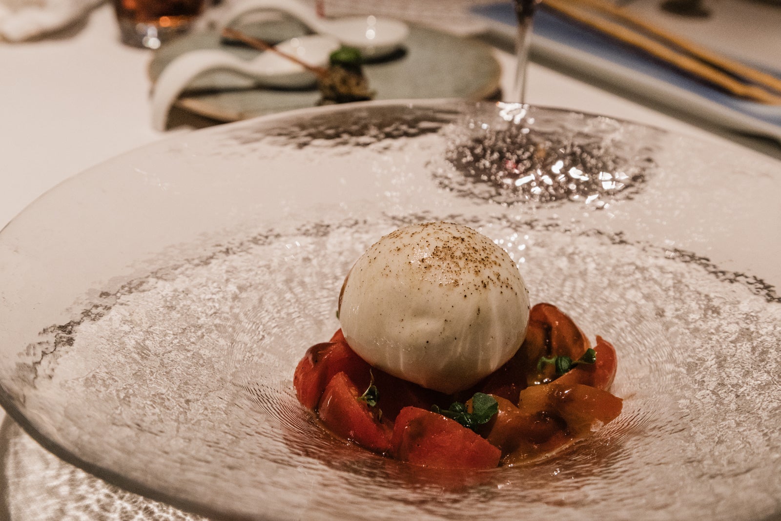 Burrata cheese and tomato
