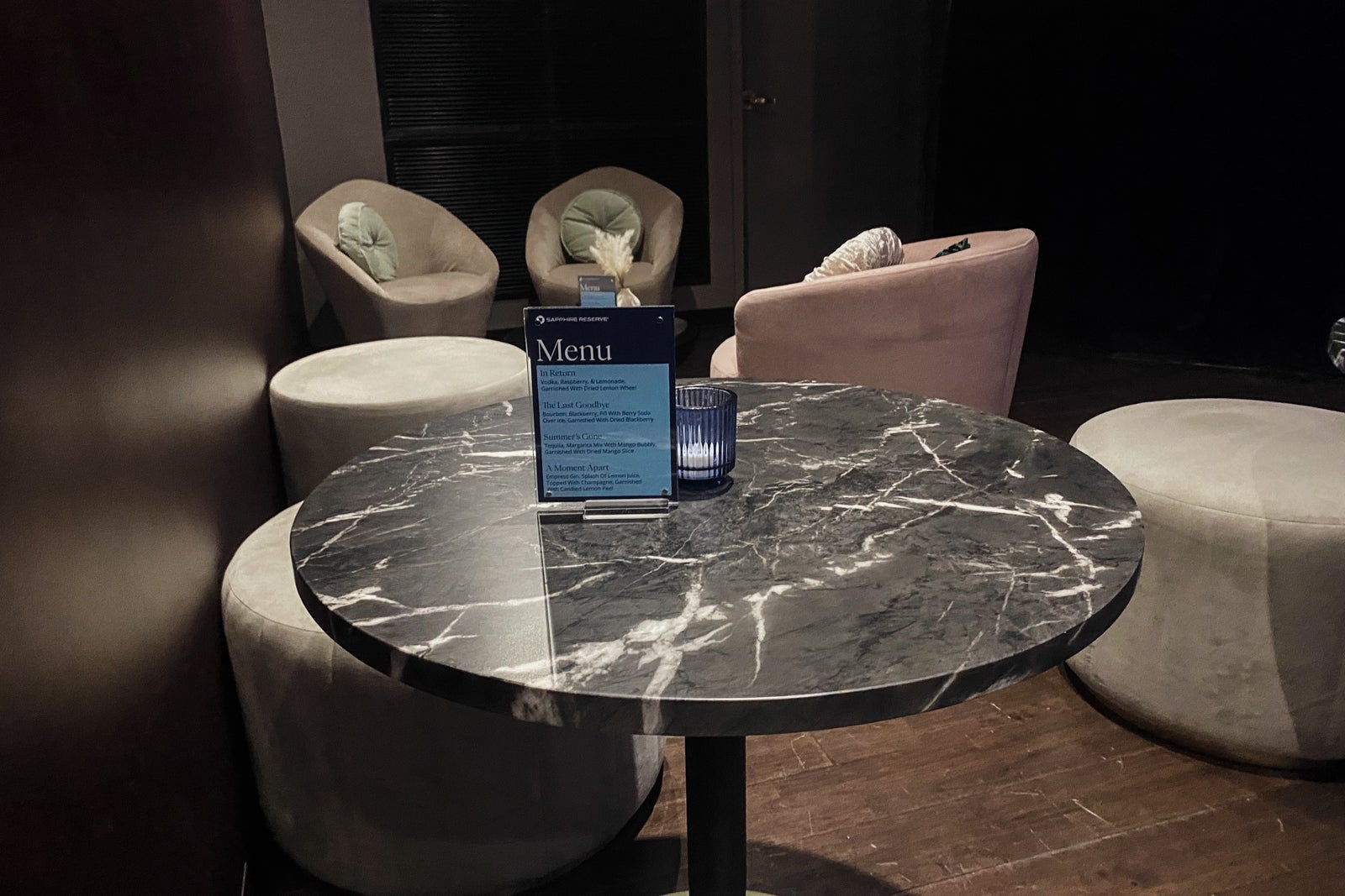 A reserved table