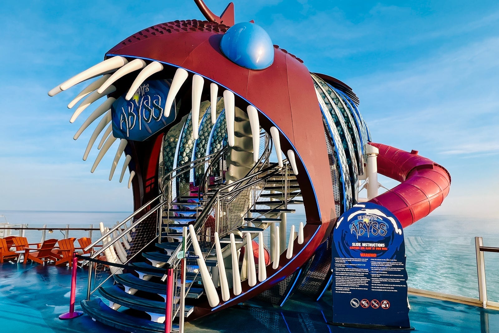 The entrance to the Ultimate Abyss slide on Symphony of the Seas