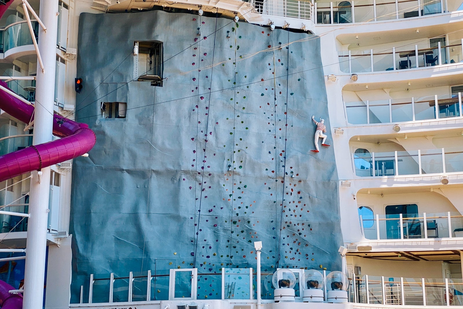 Rock climbing on Symphony of the Seas