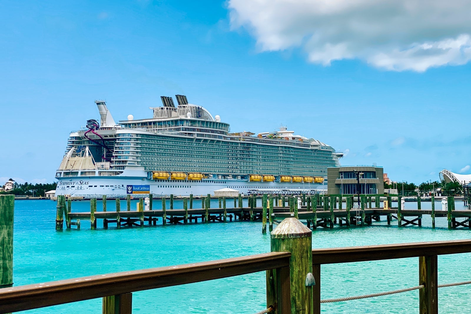 Symphony of the Seas docked in Nassau.