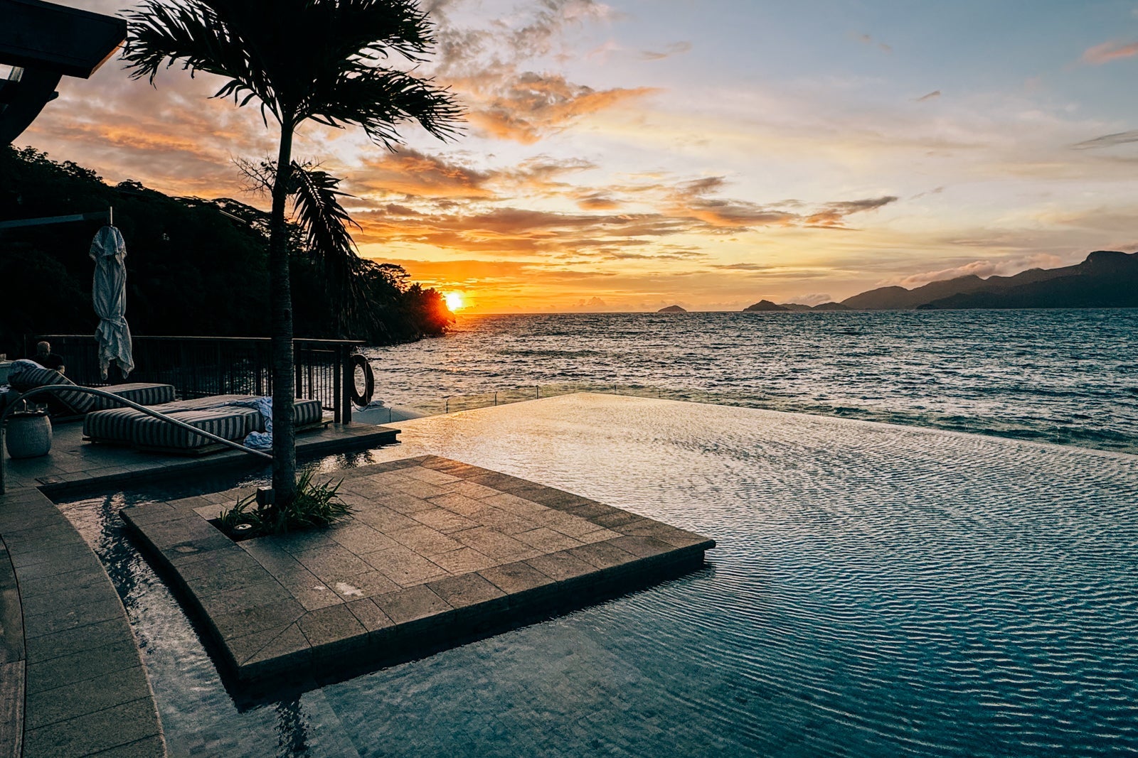 sunset over water