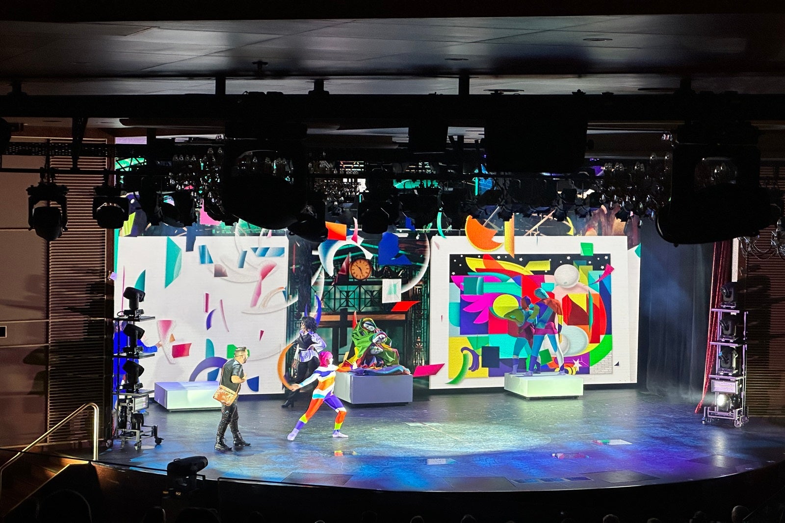 A show in the theater on a cruise ship