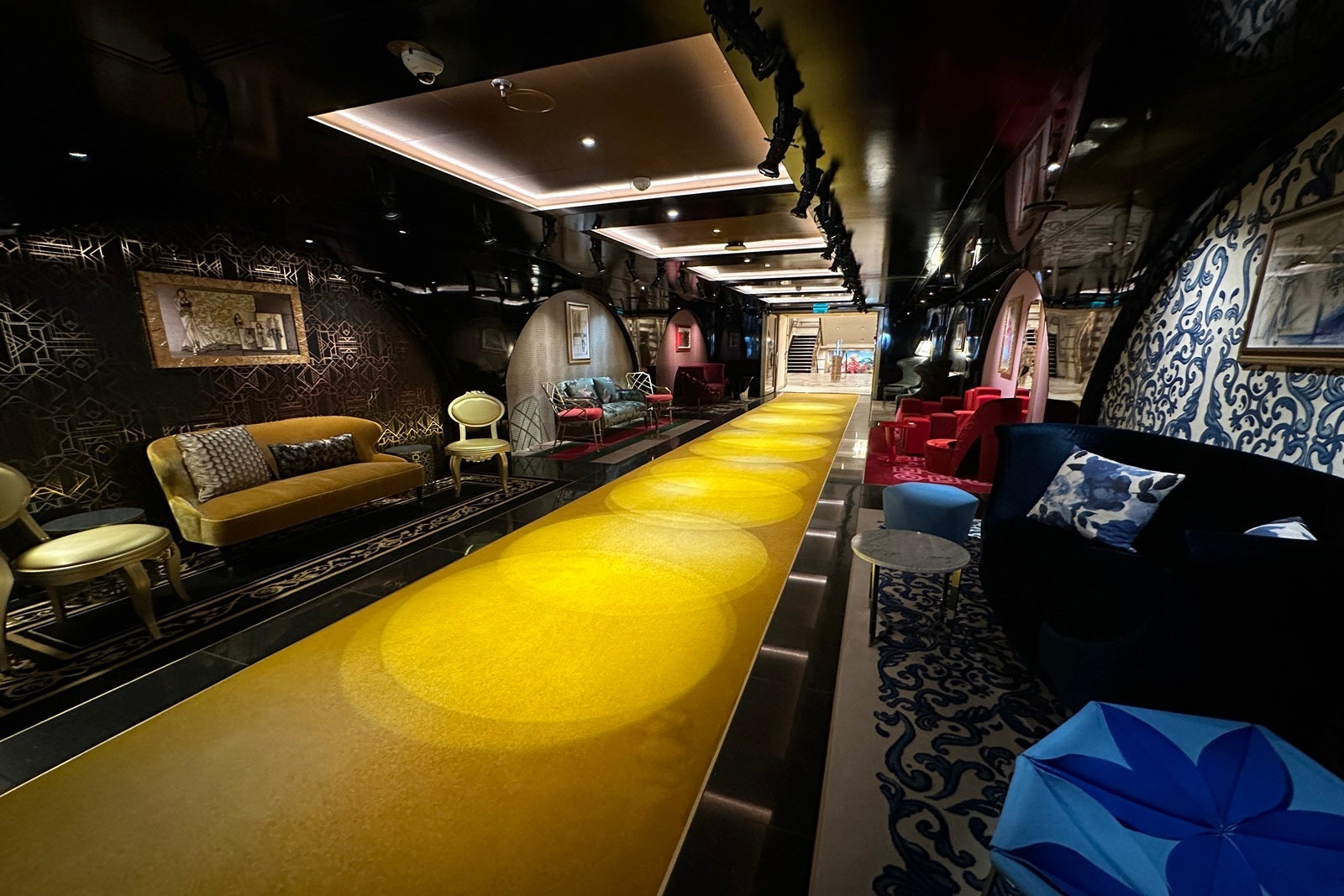 A hallway that looks like a catwalk