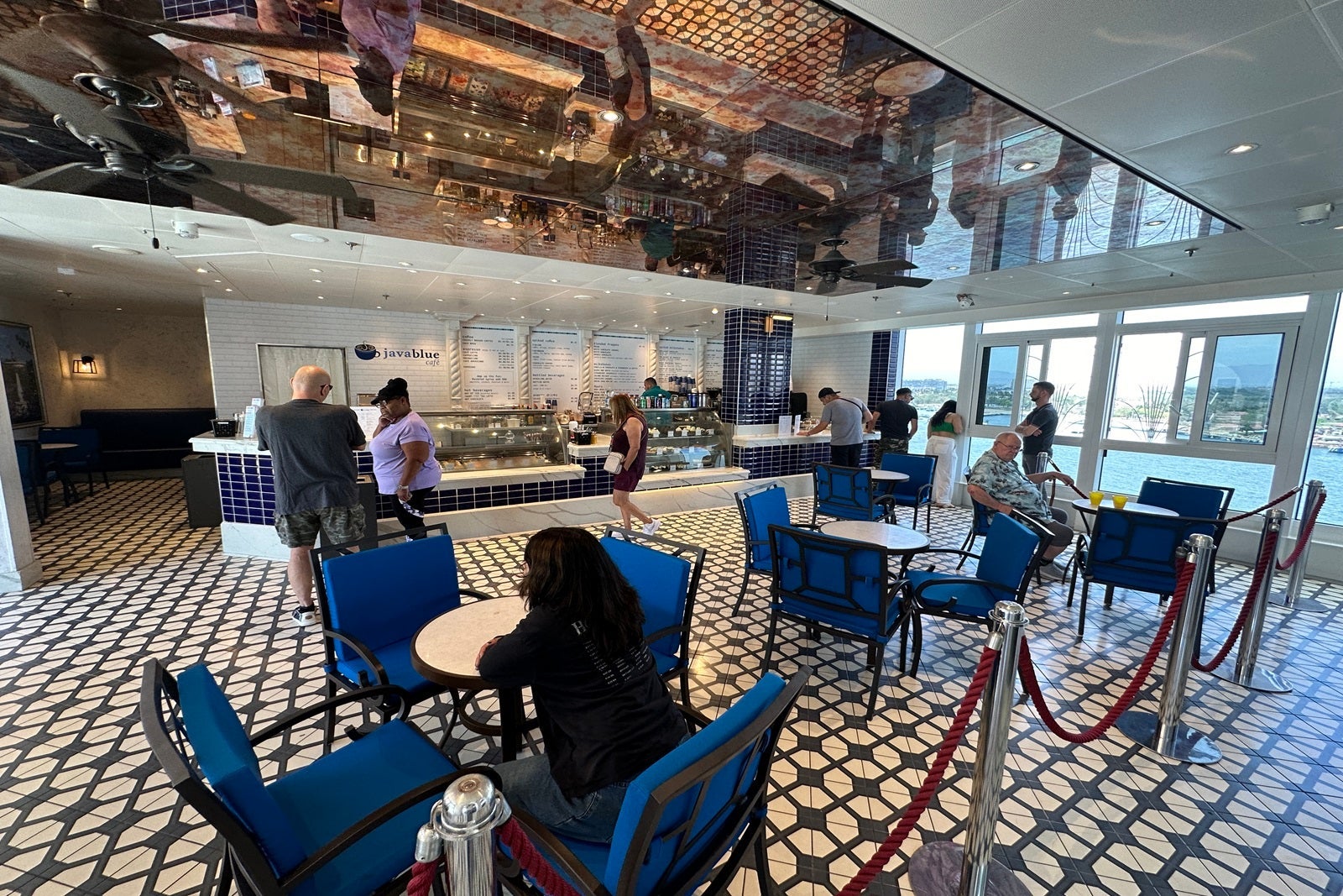 A cruise ship cafe