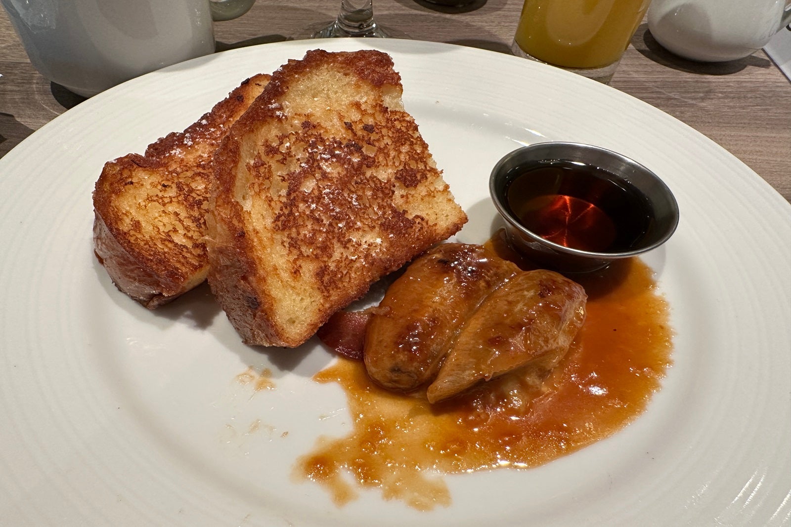 A plate of French toast