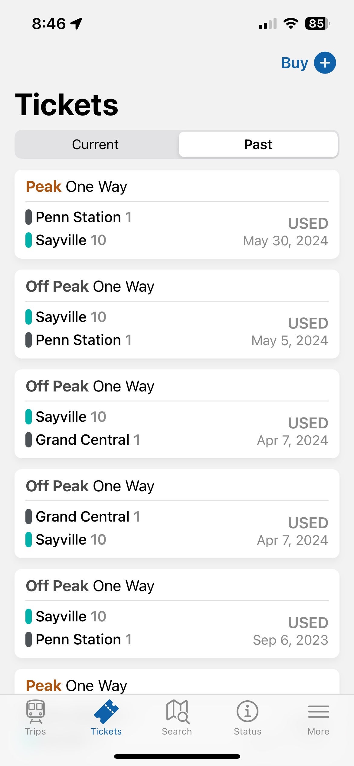 MTA TrainTime app. MTA