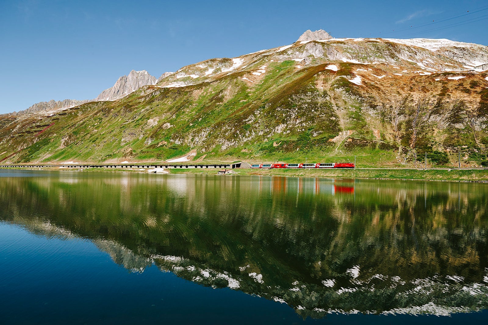 Glacier Express train in Switzerland