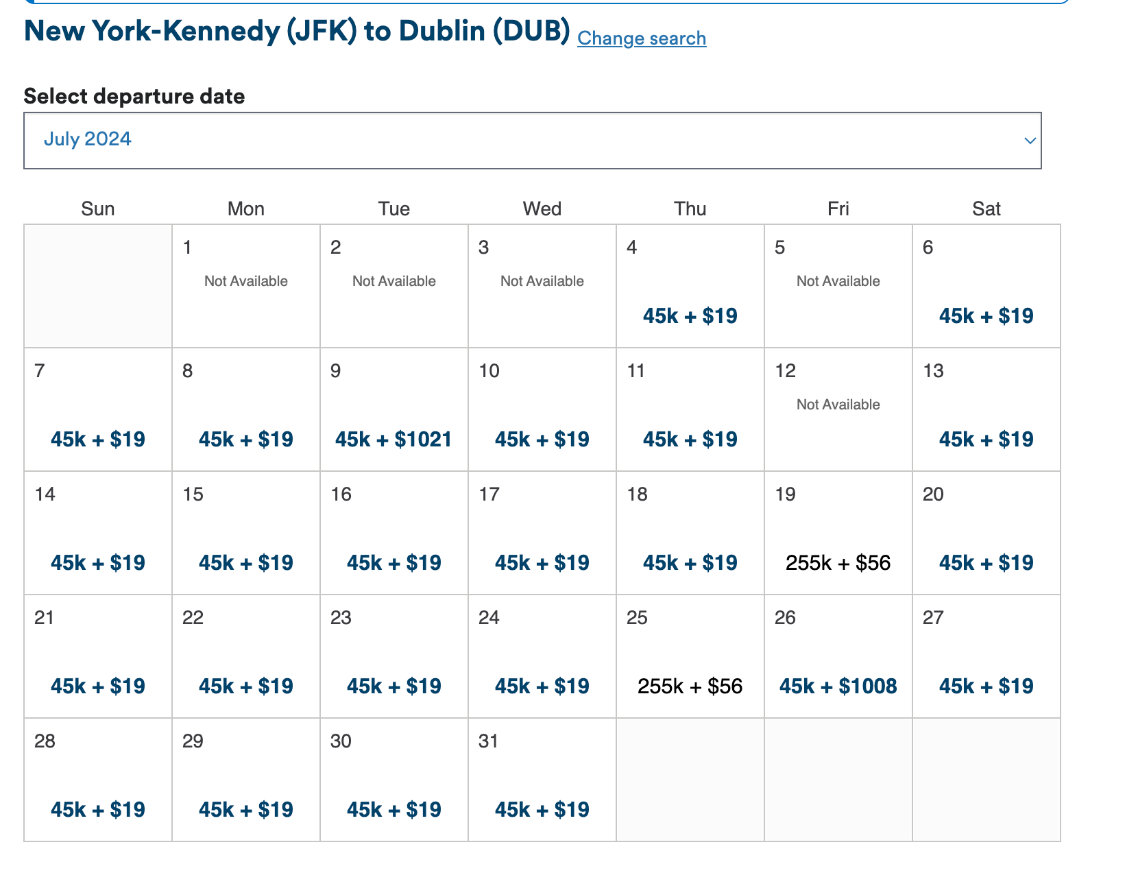 Alaska business class availability on Aer Lingus.