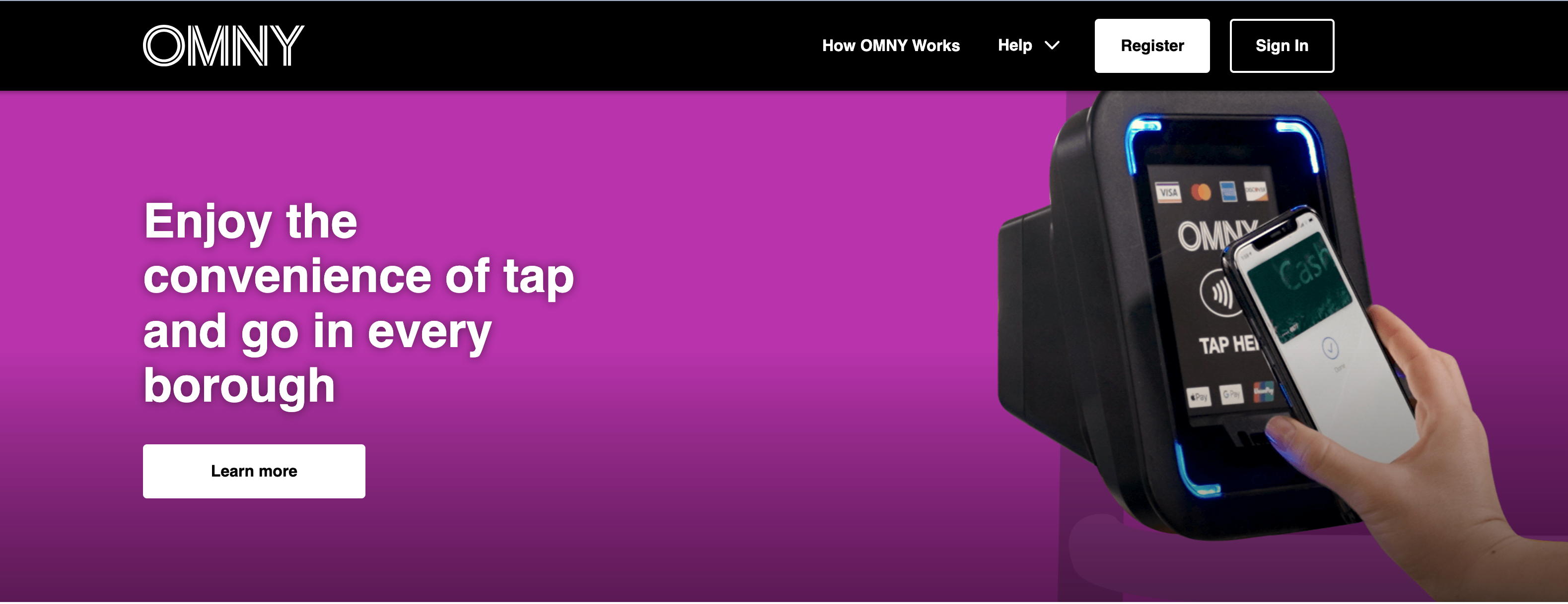 OMNY tap and go image.