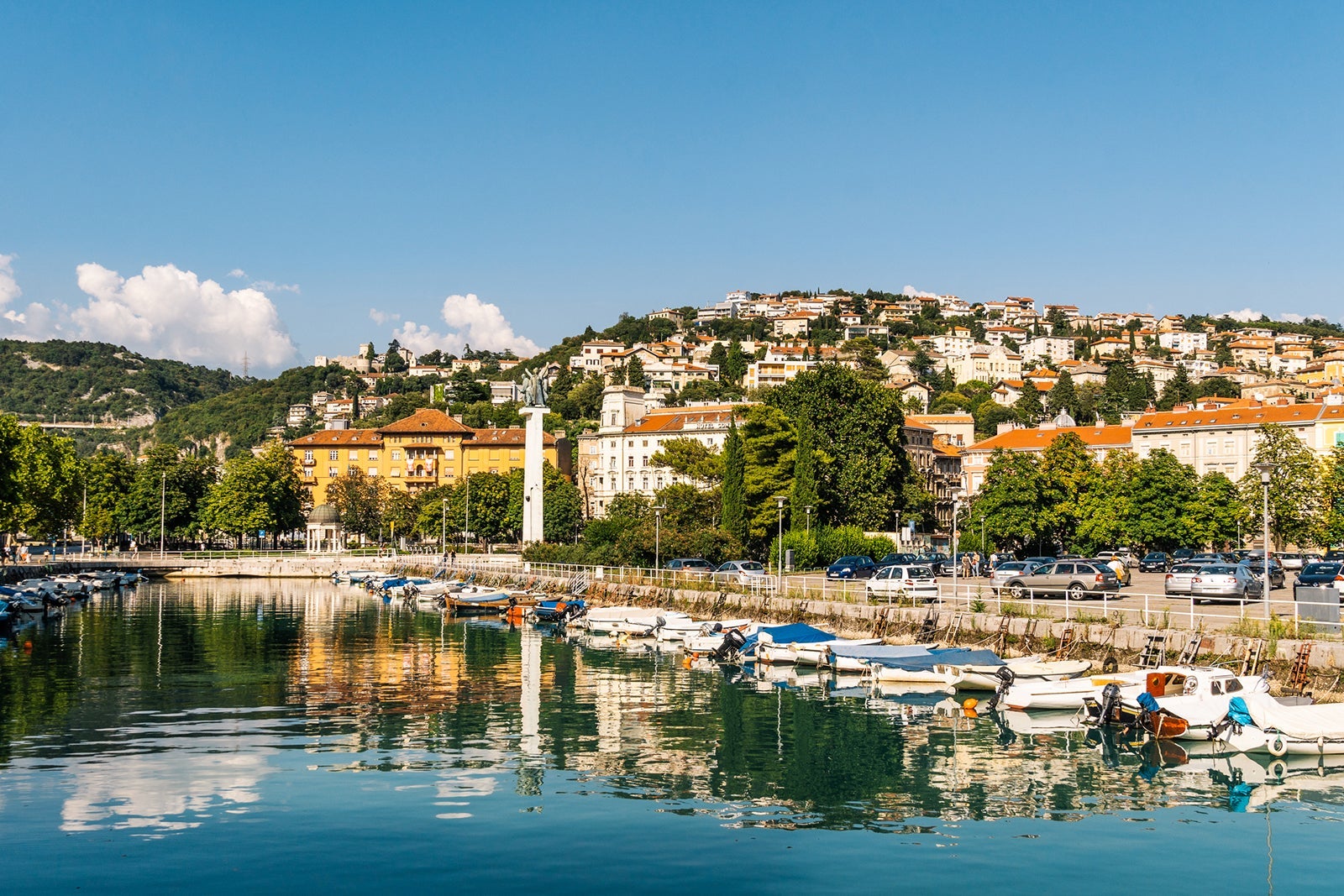 Rijeka, Croatia with Trast Castle in the background
