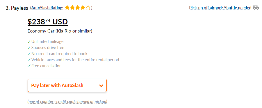 Screenshot of Autoslash quotes