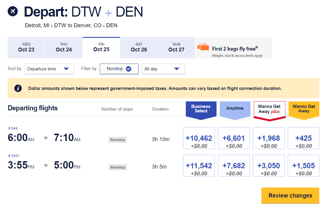 Change Southwest flight