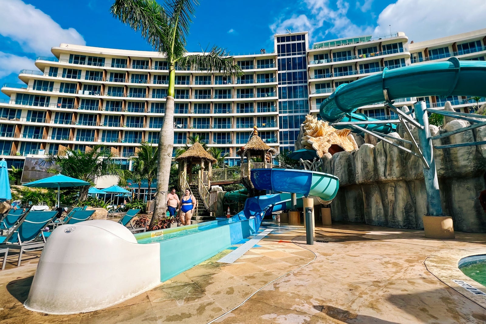 The waterslide at Margarita Beach Resort Nassau