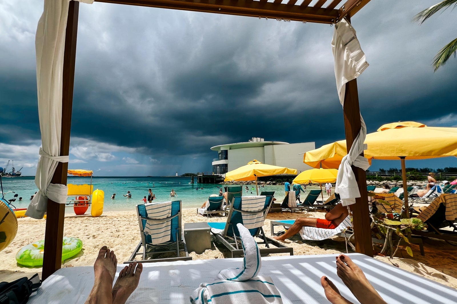 Storm clouds coming at Margaritaville Beach Resort Nassau