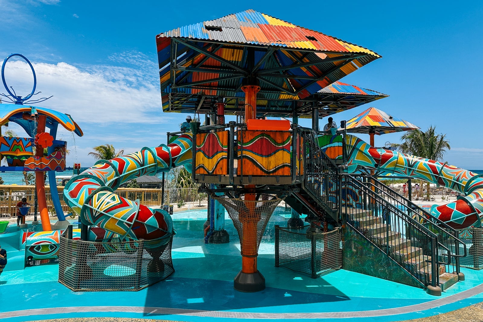 The Rush Out Gush Out water play area at Disney's Lookout Cay at Lighthouse Point