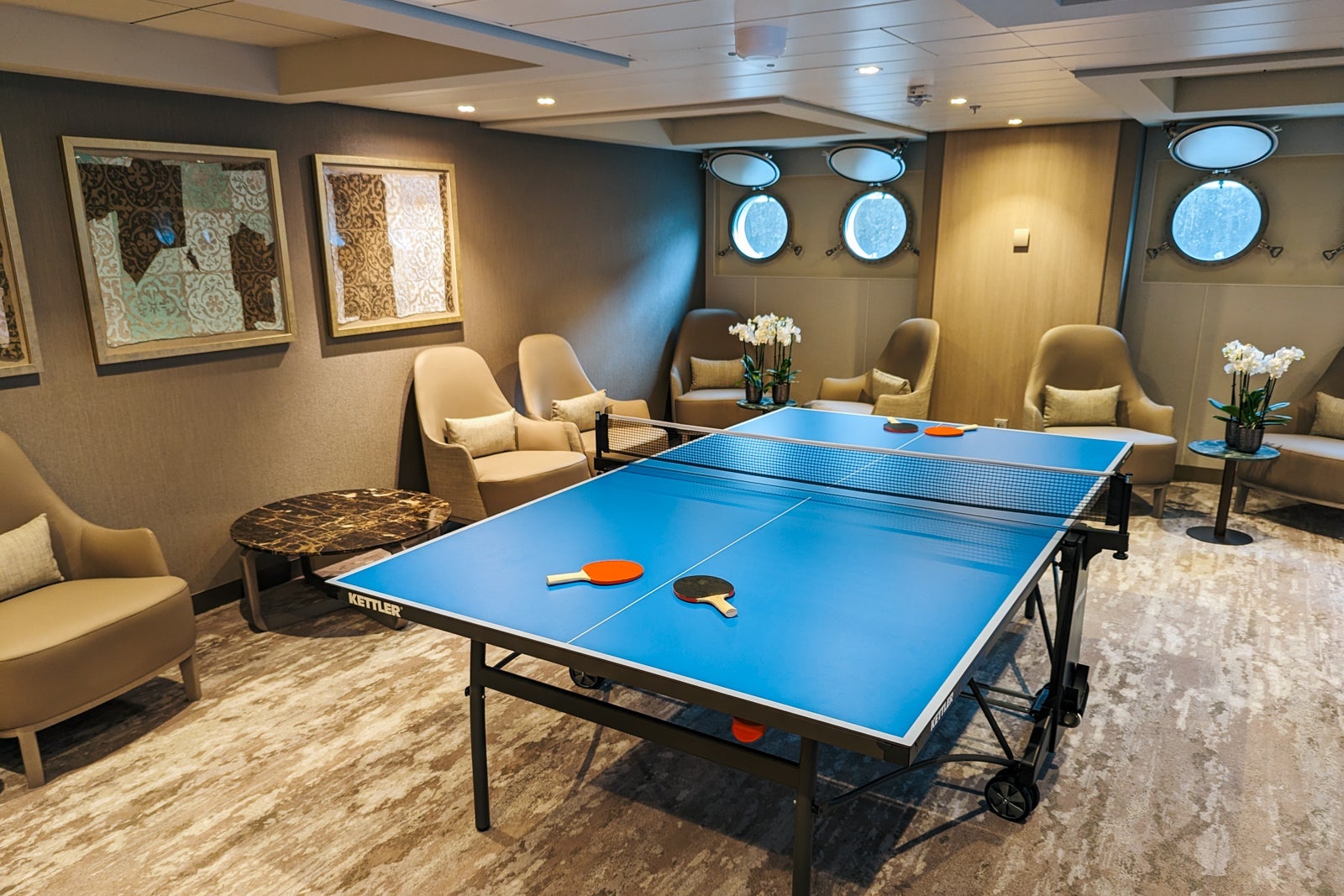 Ping pong table on Silver Ray cruise ship