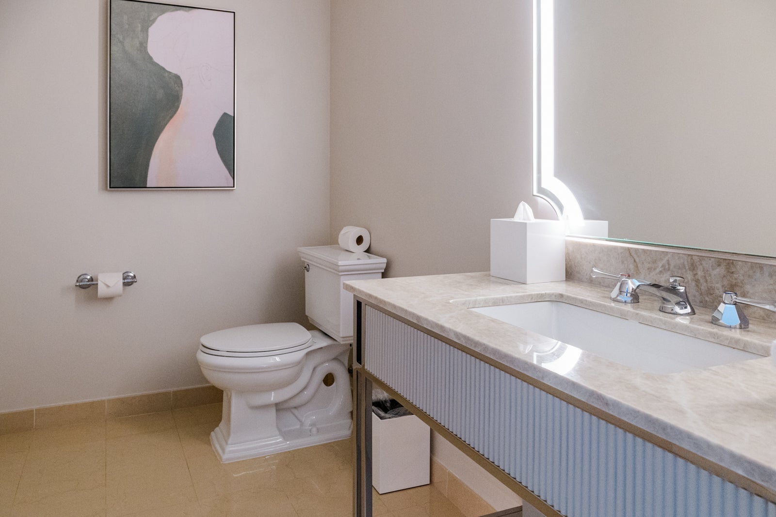 Half-bath in the Waldorf Suite at Waldorf Astoria Orlando