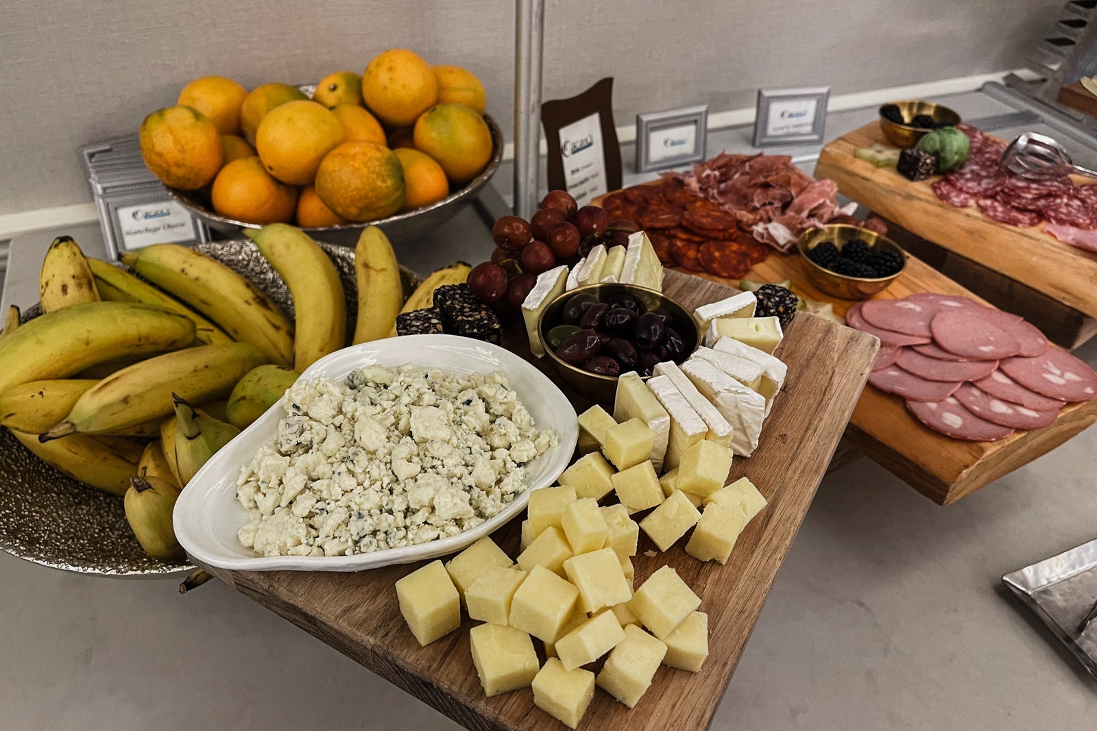 Cheese and charcuterie at Oscar's breakfast buffet at Waldorf Astoria Orlando