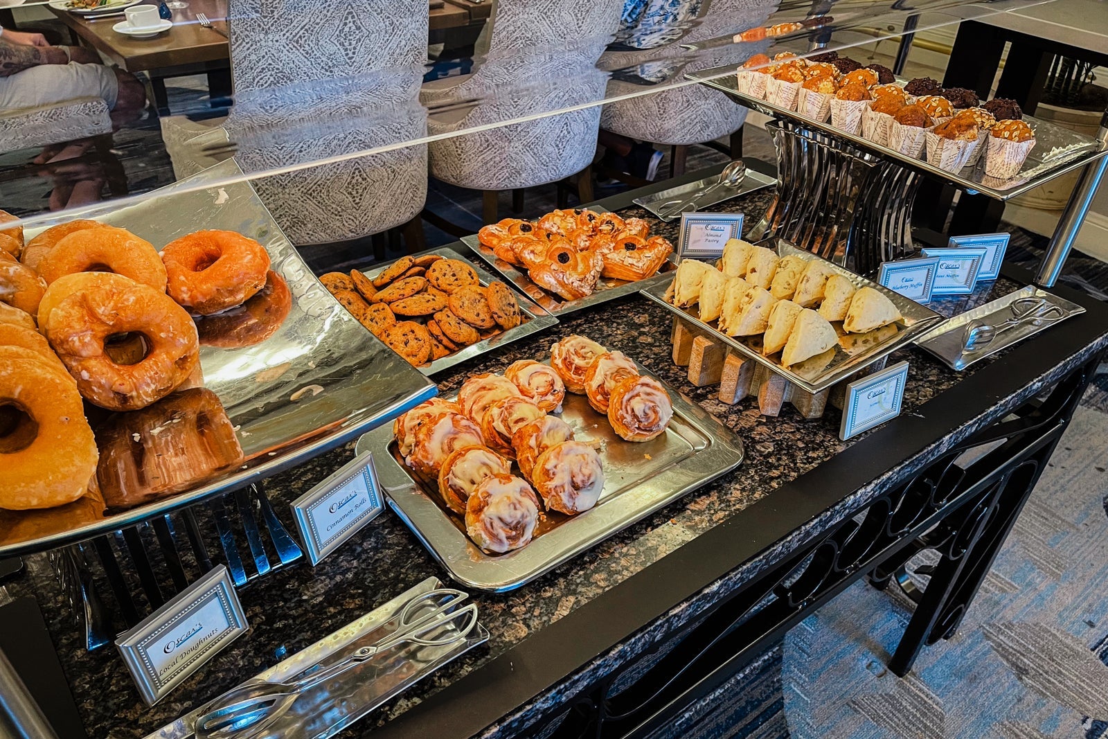 Pastries on the breakfast buffet at Oscar's - Waldorf Astoria Orlando