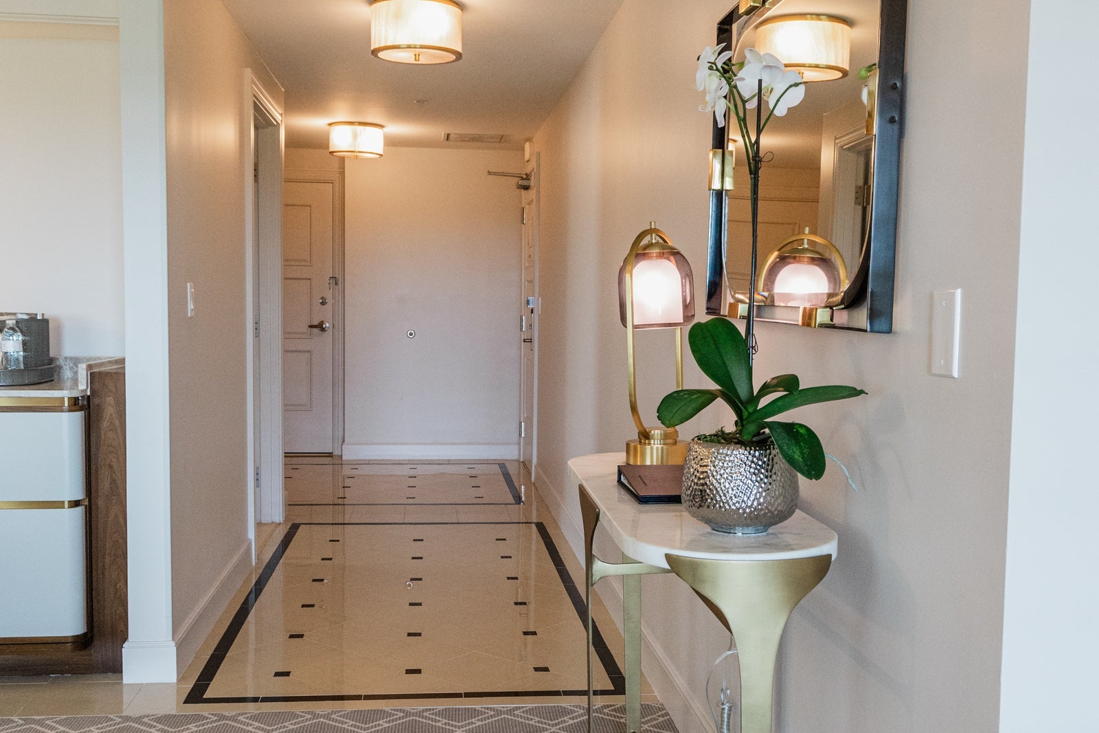 entryway of the Waldorf Suite at the Waldorf Astoria Orlando