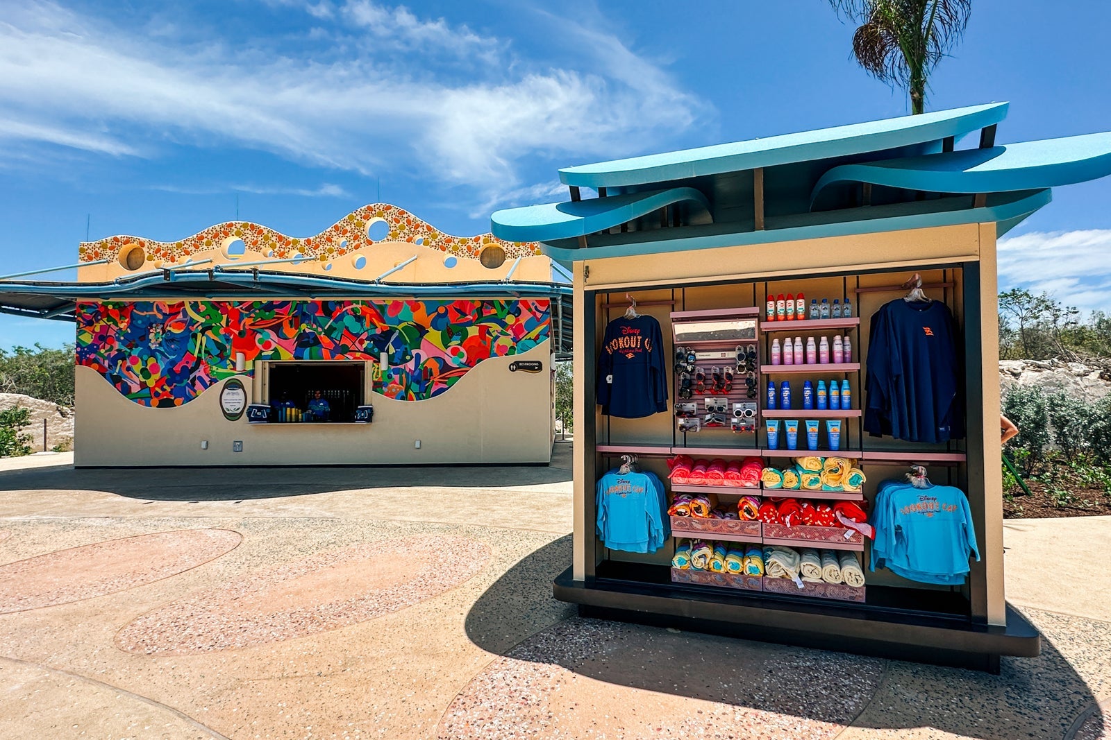 A coffee stand and a souvenir kiosk