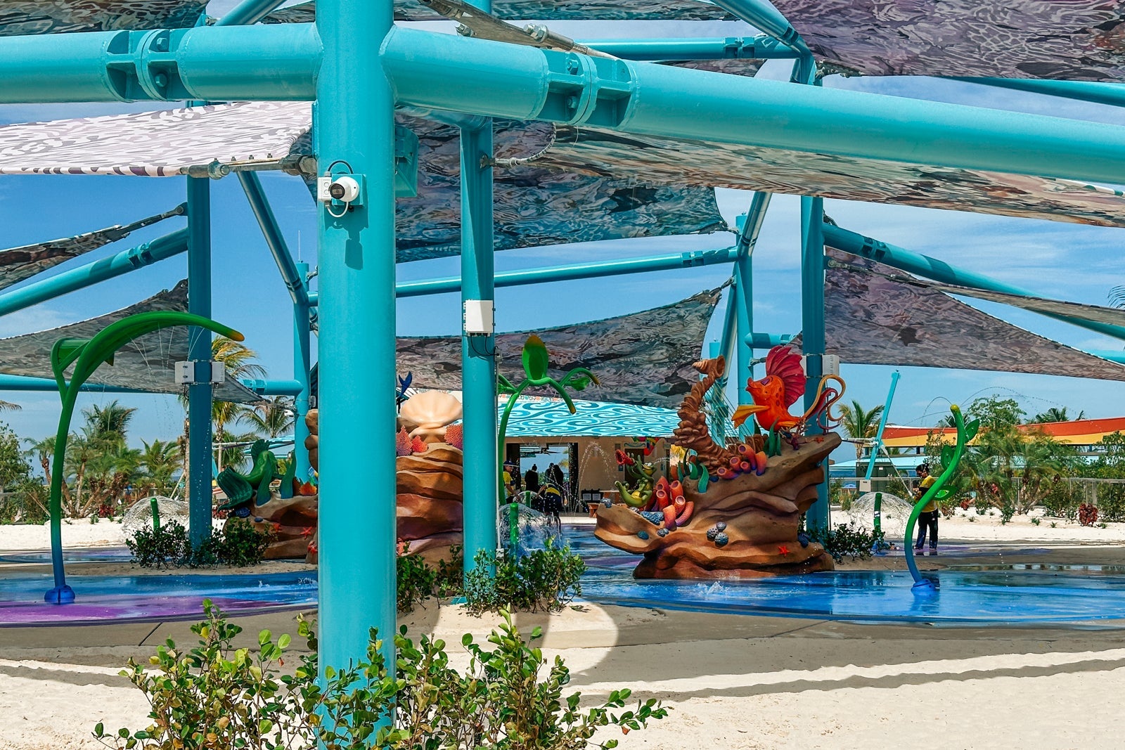 A children's water play area