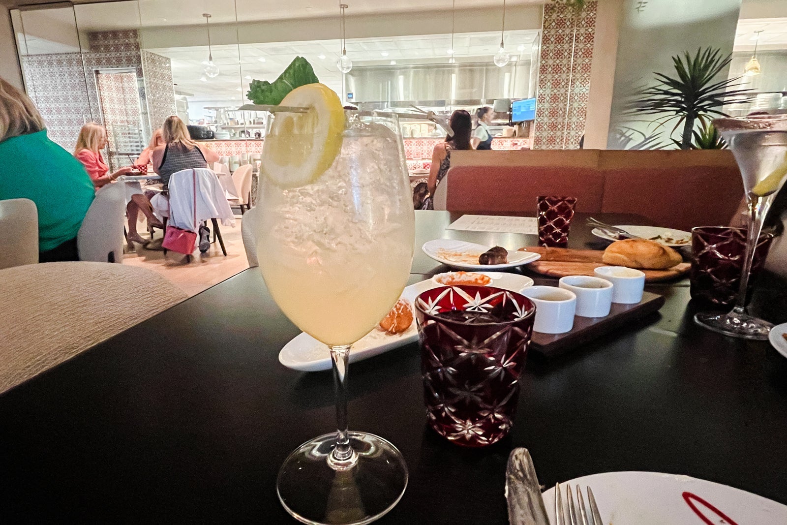 meal at Giada's restaurant