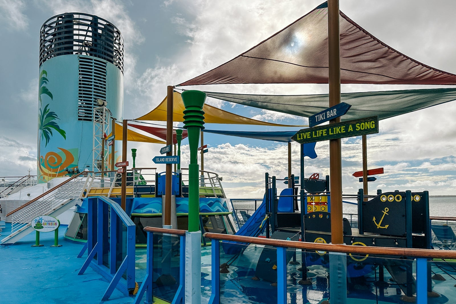 Top view of a kids play area on a cruise ship