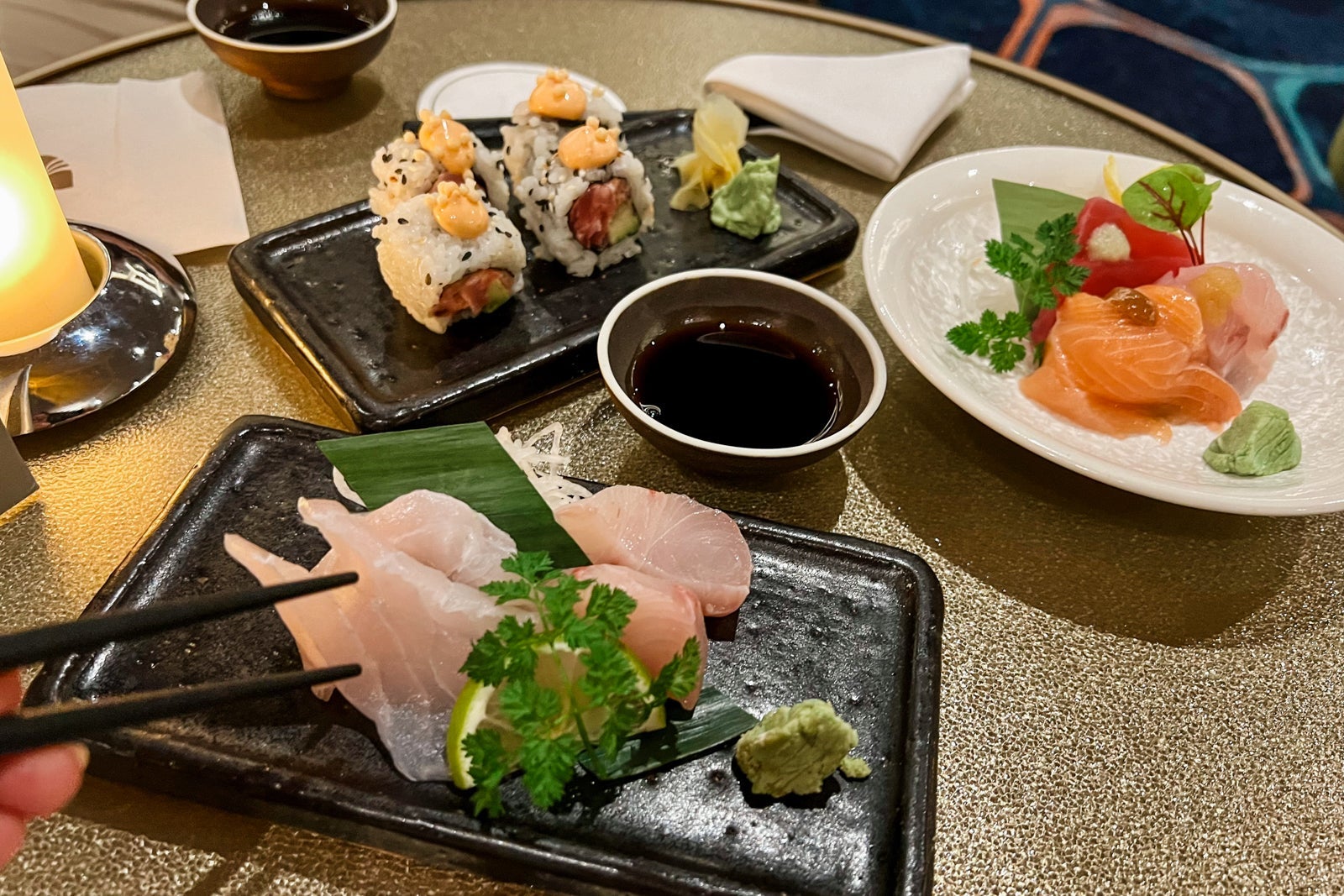 Sushi in The Club on Seabourn Pursuit