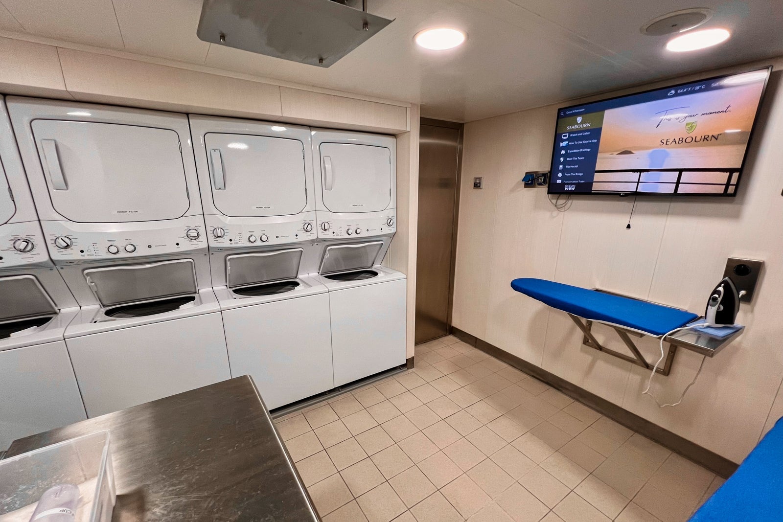 The lauderette on Seabourn Pursuit
