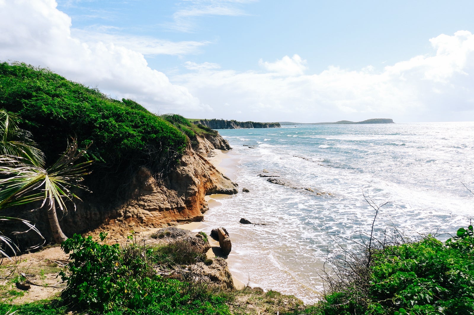 Scenic view of sea against sky,Black Sand Beach,Vieques,Puerto Rico