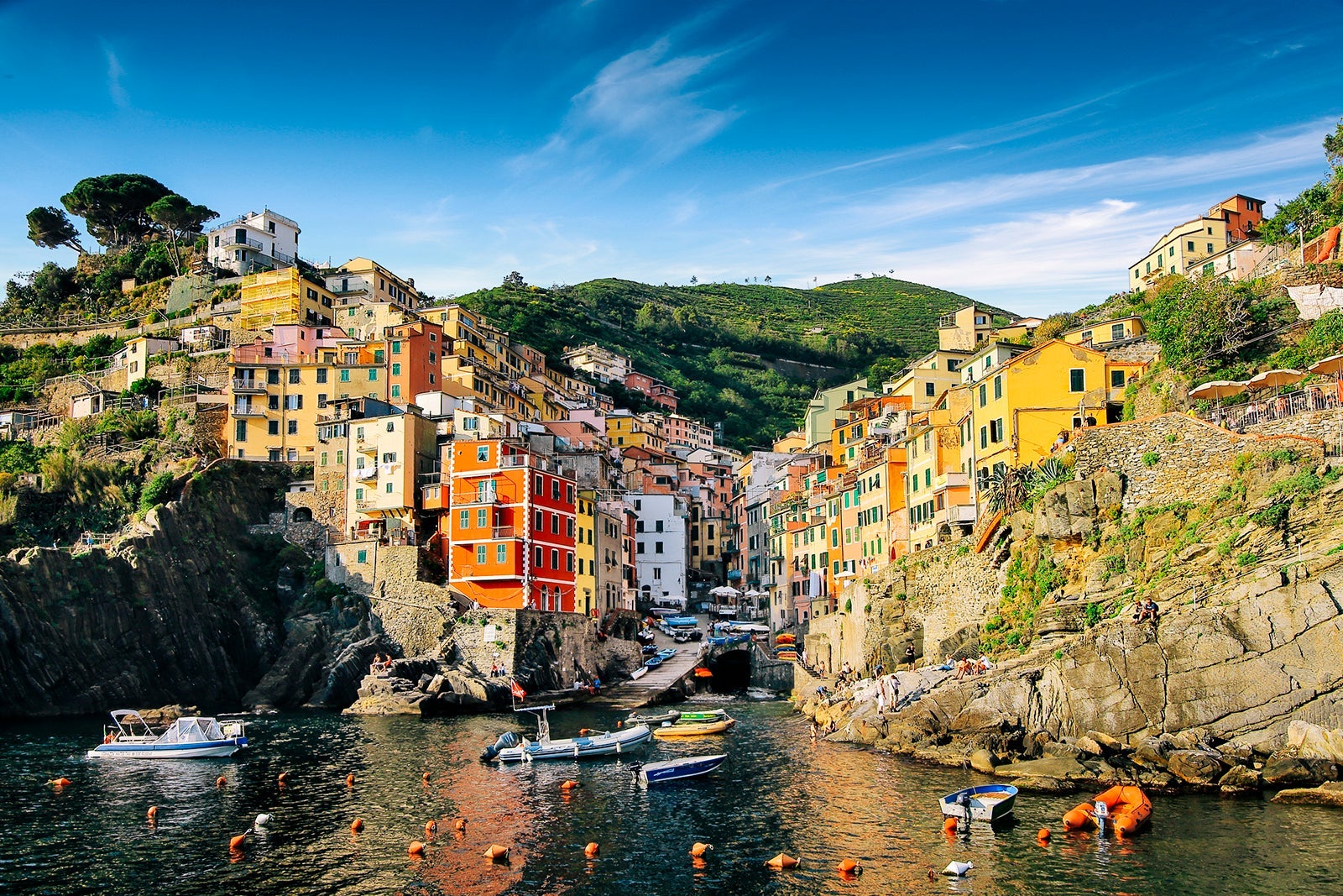 The village of Riomaggiore in Cinque Terre National Park, Italy
