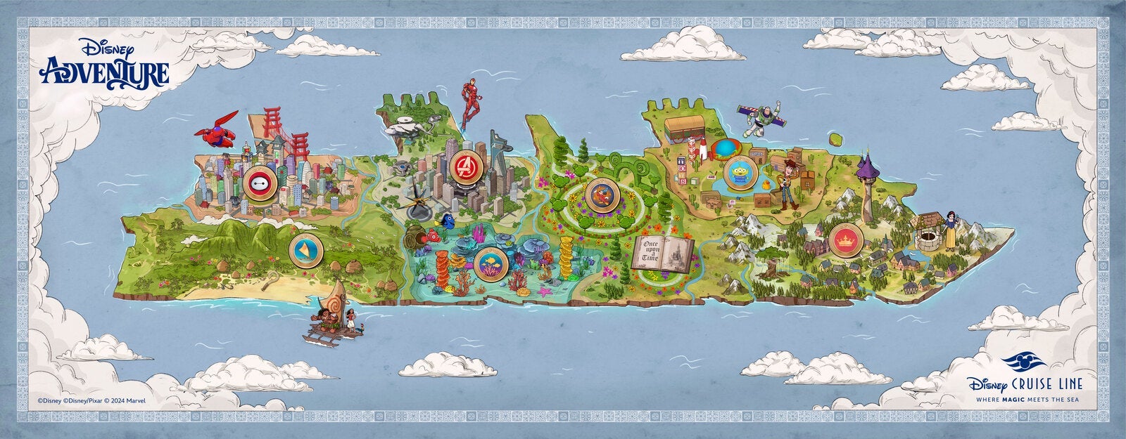 Disney Adventure cruise ship map