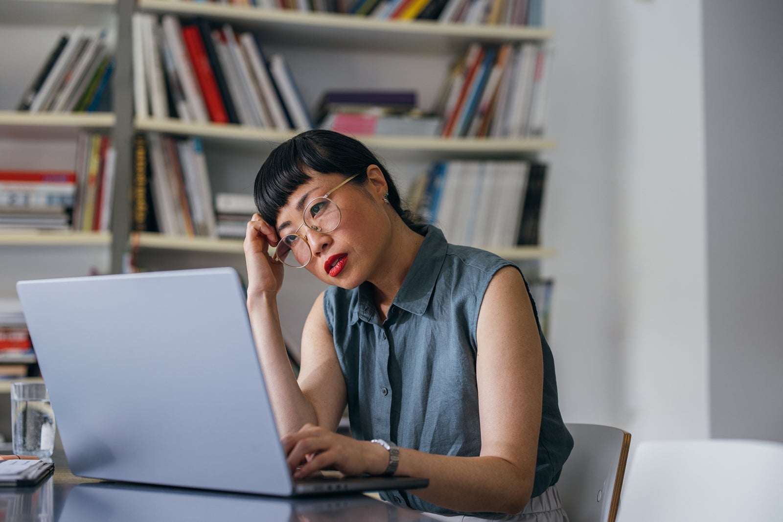 woman at computer
