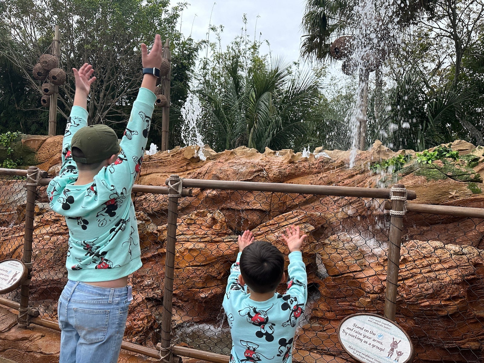 Two kids at Journey of Water, Inspired by Moana