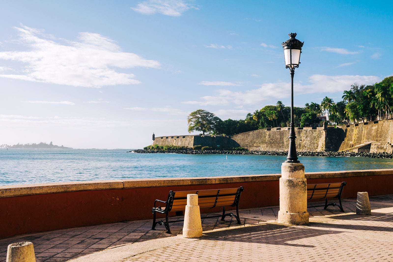A walkway near the water in San Juan, Puerto Rico
