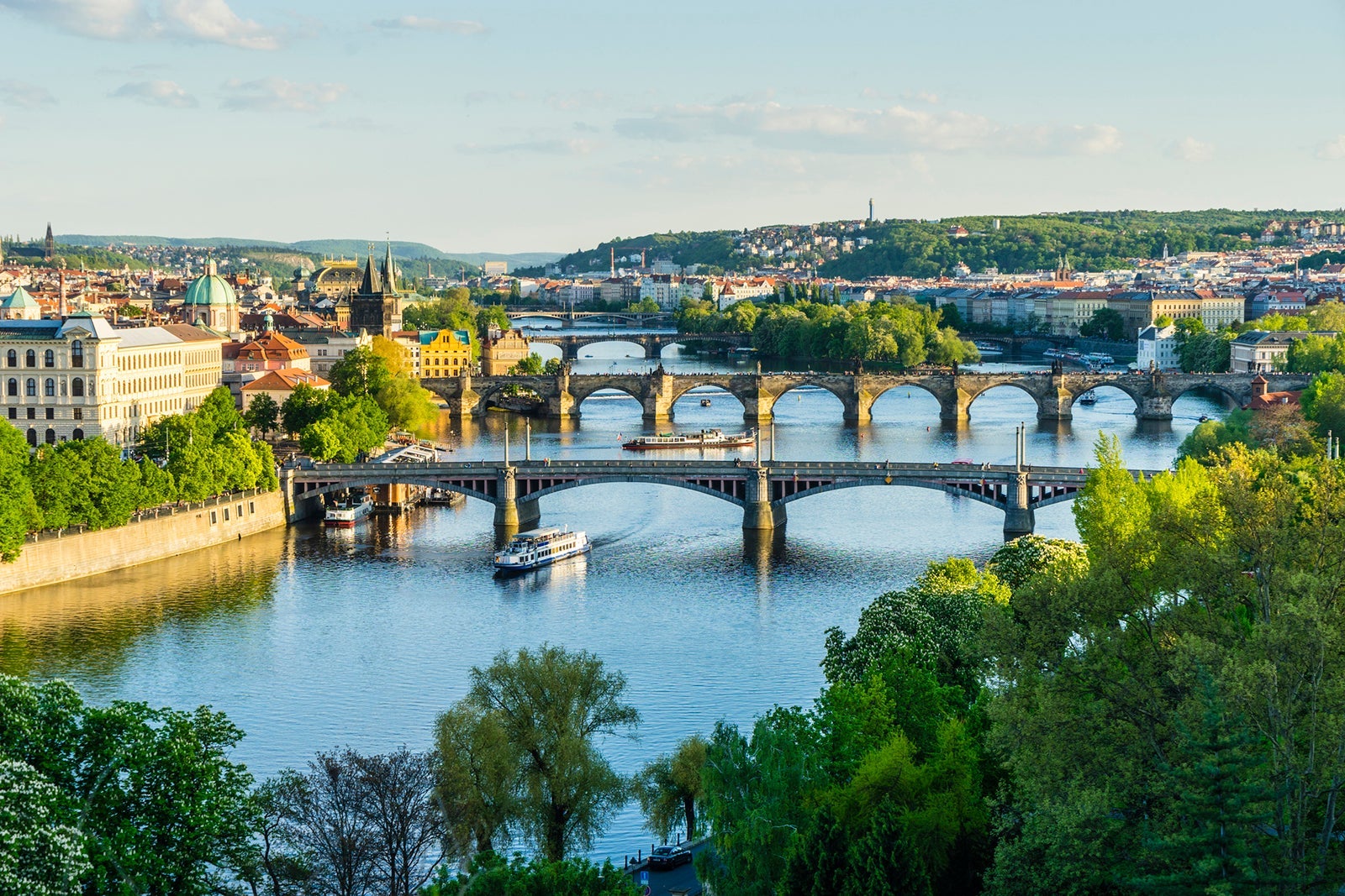 View of the bridges of Prague