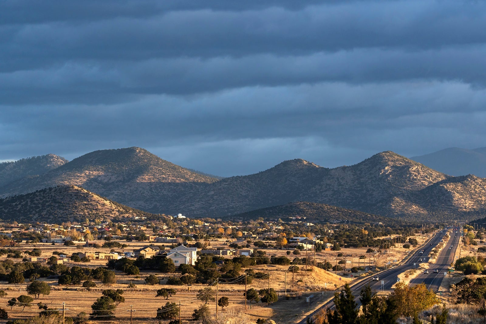 Views of the Sangre de Cristo Mountains.