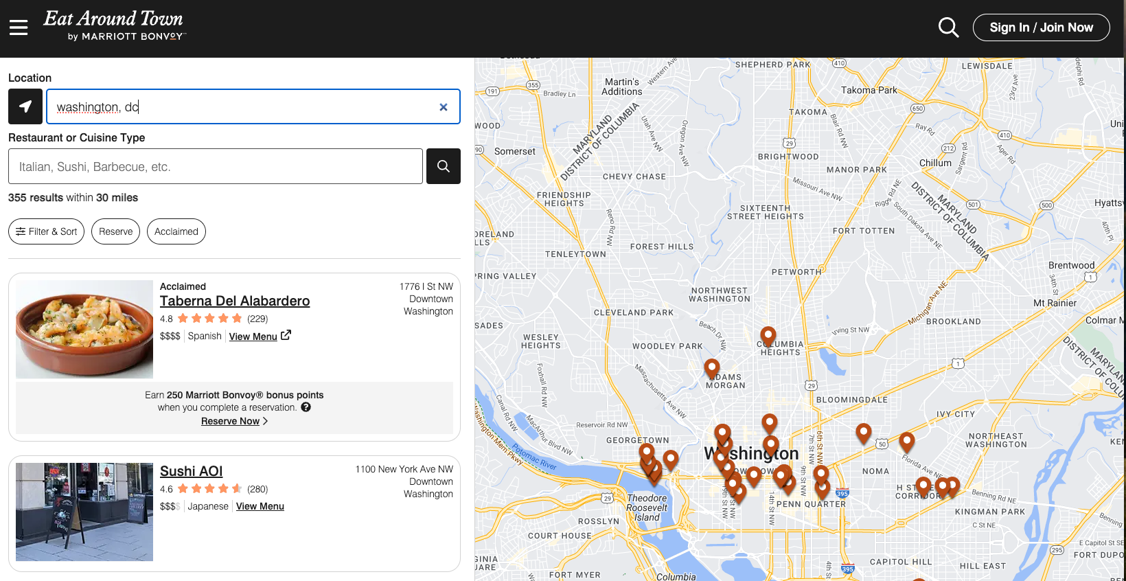 Marriott Eat Around Town
