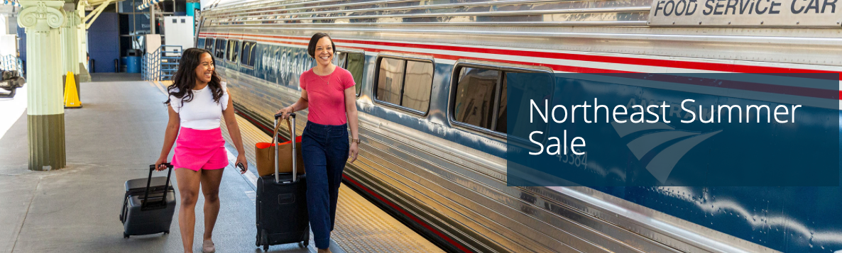Screenshot of Amtrak NE summer sale promo