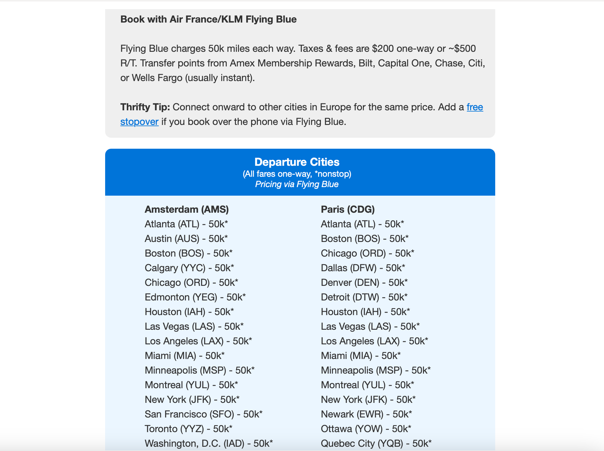 Thrifty Traveler deal alert to Europe this summer.