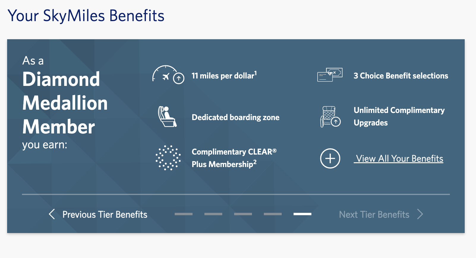 Delta Diamond Medallion benefits