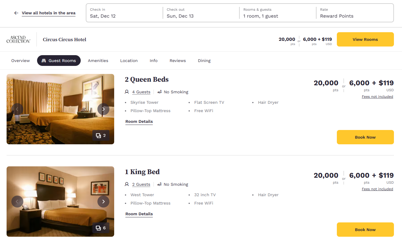 Choice Privileges casino hotel