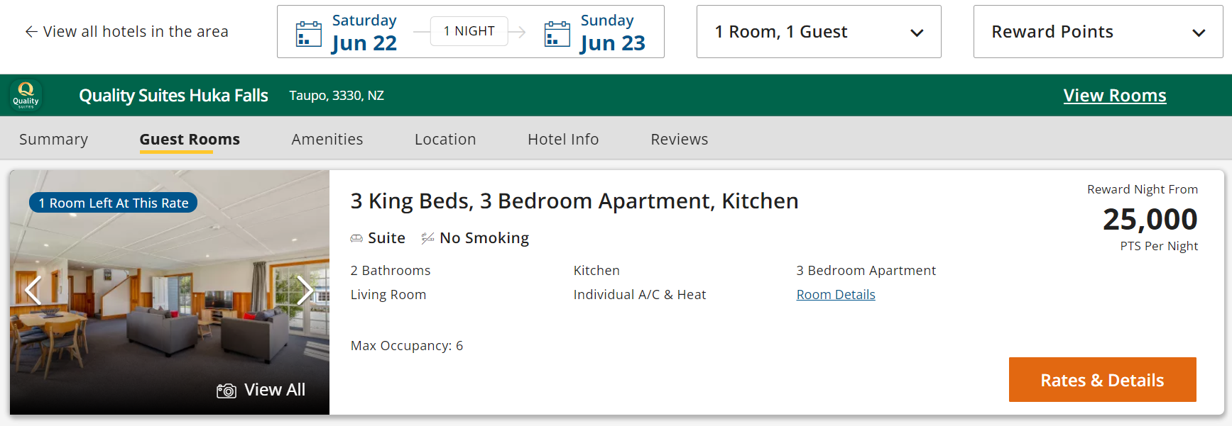 Redeeming Choice points for a house