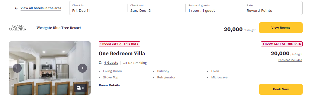 Booking Westgate Resorts through Choice