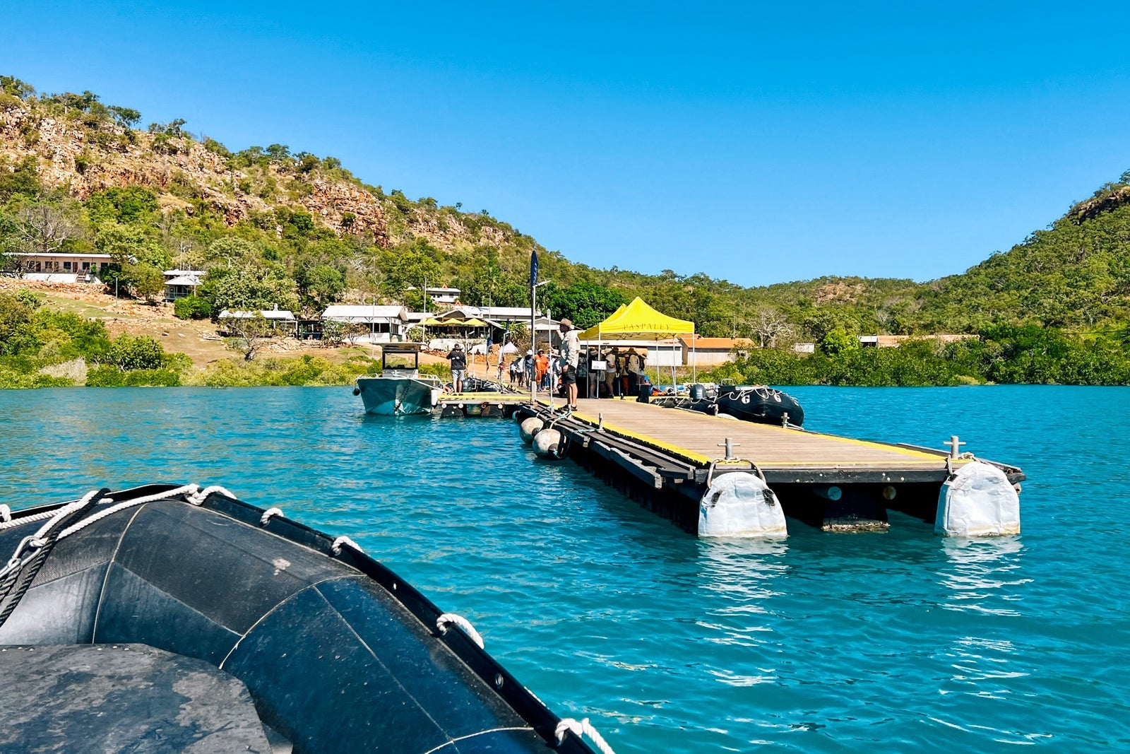 Approaching Kuri Bay by Zodiac