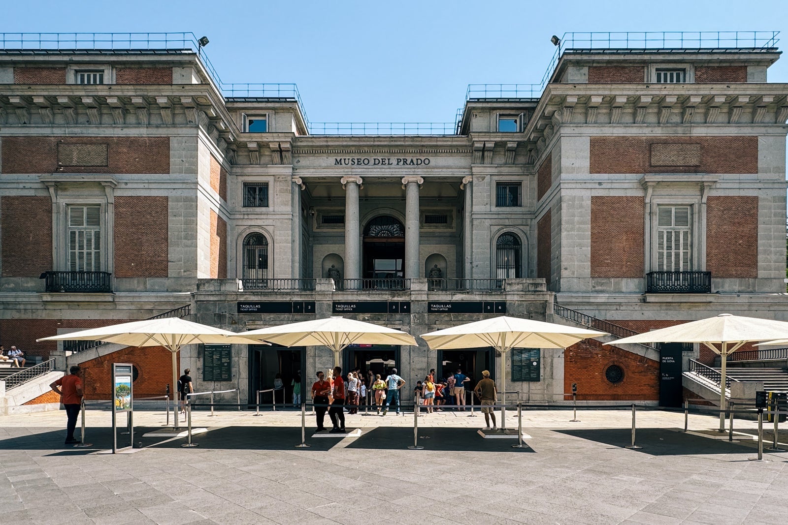 The front entrance of the Prado