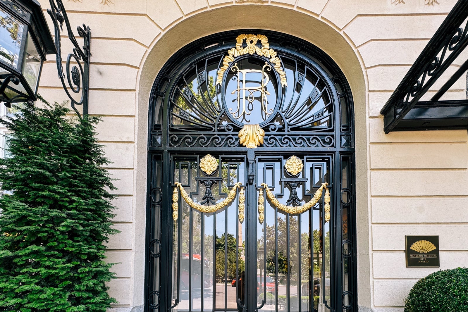 The front entrance of the Mandarin Oriental Ritz, Madrid