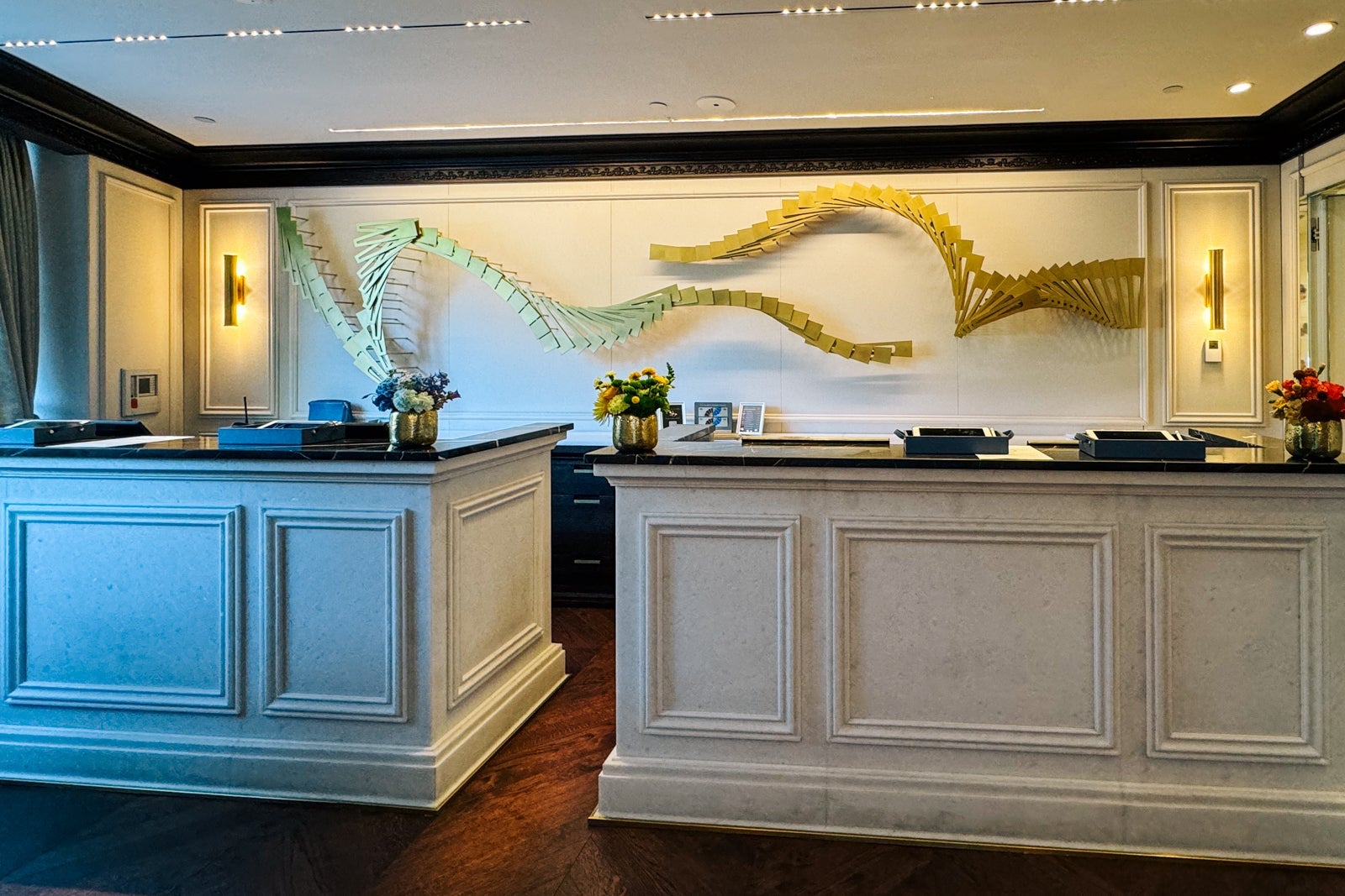 The check in desk of the Mandarin Oriental Ritz, Madrid
